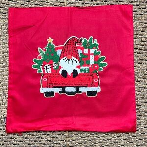18x18 Christmas Pillow Cover – Gnome Truck